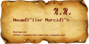 Neumüller Marcián névjegykártya